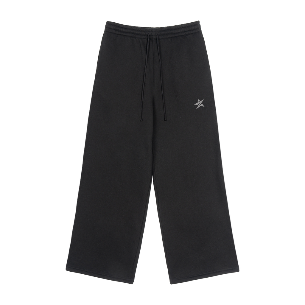 Fleece Drawstring Straight-Leg Sweatpants