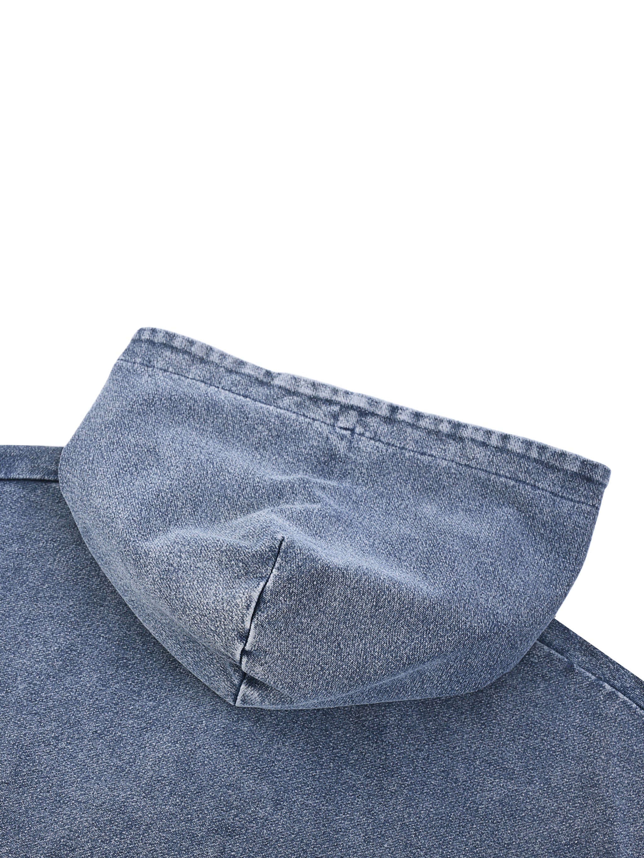 Snow Wash Oversized Zip-Up Hoodie