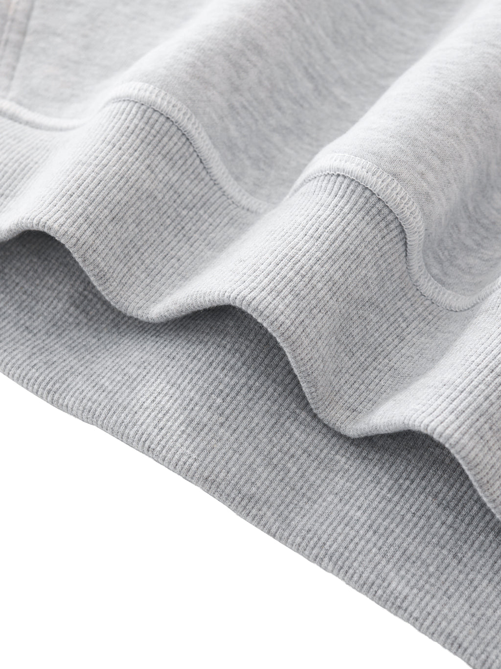 Contrast-Stitched Boxy Fleece Hoodie